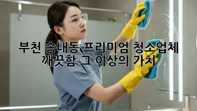 부천 송내동 프리미엄 청소업체: 깨끗함 그 이상의 가치