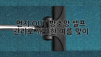 🧽 먼지 OUT! 방충망 셀프 관리로 깨끗한 여름 맞이 ☀️